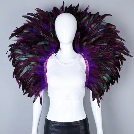 Festival Carnival Feather Shoulder Shawl