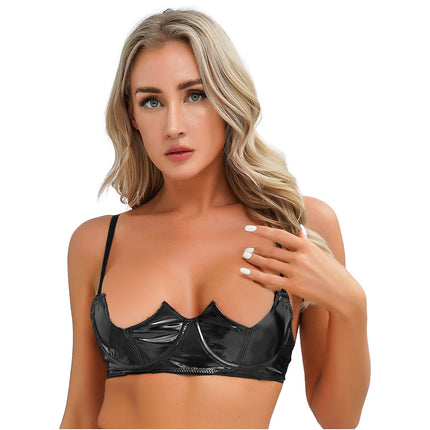 V-Notch Underwired Open Chest Bra Top