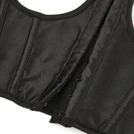 Gothic Underbust Corset Top Strapped Curve Shaper Punk Slimming Waist Belt