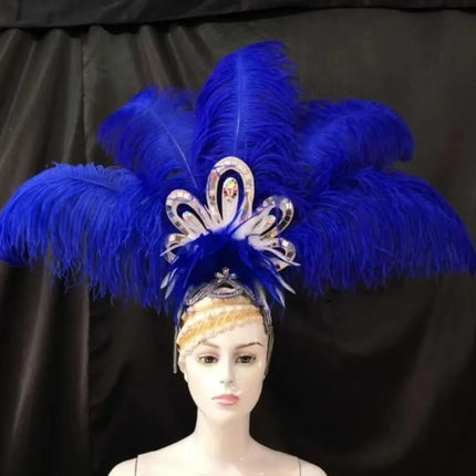 The Stardust Empress – Deluxe Feathered Samba & Carnival Crown