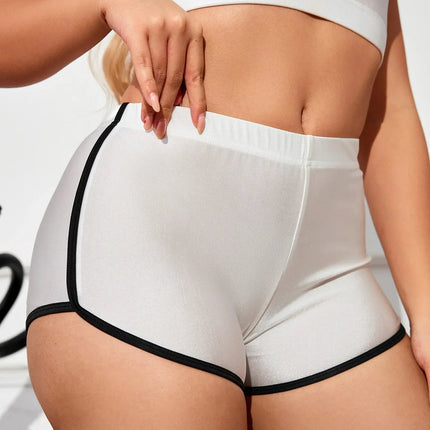 Metallic High-Stretch Crop Tank & Shaping Shorts 2-Piece Activewear Set