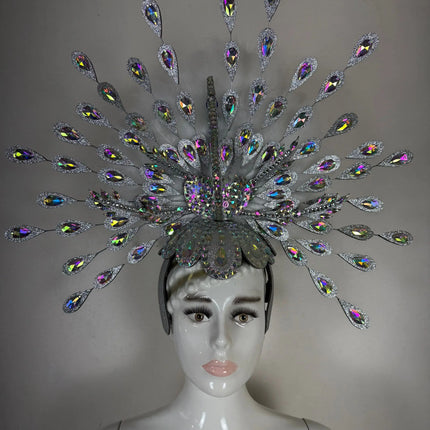 The Stardust Dionysia – Silver Starburst Carnival & Masque Ball Headdress