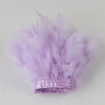 Multicolor Turkey Feather Trim Fringe Fluffy Ribbon