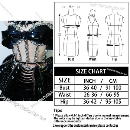 The Stardust Midnight Cabaret Cage Set – Luxury Rhinestone Showgirl Costume