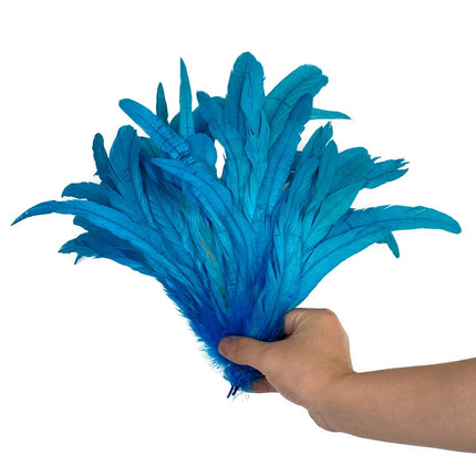100PCS Natural Rooster Tail Feathers (25-40CM)