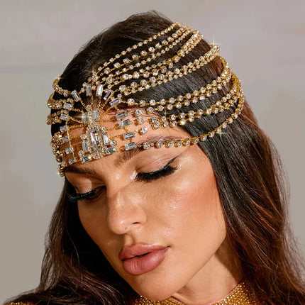 Crystal Hair Chain Headpiece Accessory