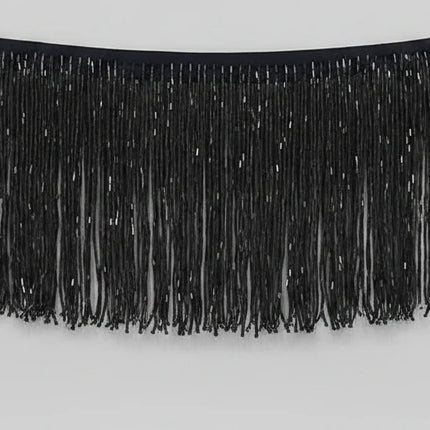Long Glass Rhinestone Beaded Fringe Trim