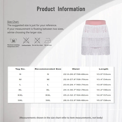 The Stardust Havana Fringe Skirt – High-Waist Tiered Tassel Performance Skirt