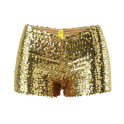 The Stardust Encore Sequin Shorts – High-Waist Performance Hot Pants