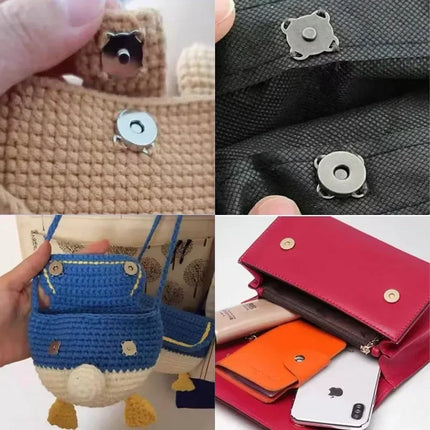 Magnetic Snap Fastener Clasps & Buttons for Bags, Purses & DIY Crafts