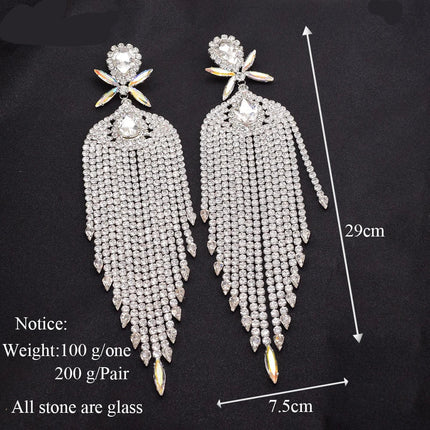 Rhinestone Sunburst Headpiece & Earring Set