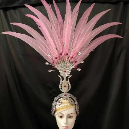 The Stardust Aurora – Premium Feathered Samba Carnival Headdress