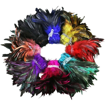 Natural Rooster Saddle Feather Strung Fringe (1 Roll)