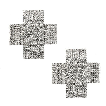 Sparkly Rhinestone Starburst Reusable Nipple Pasties Self-Adhesive Breast Covers