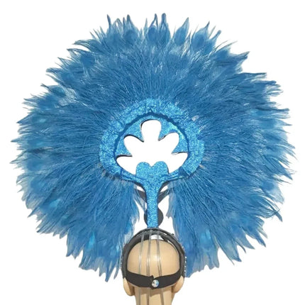 The Stardust Sovereign – Majestic Feathered Samba Carnival Headdress