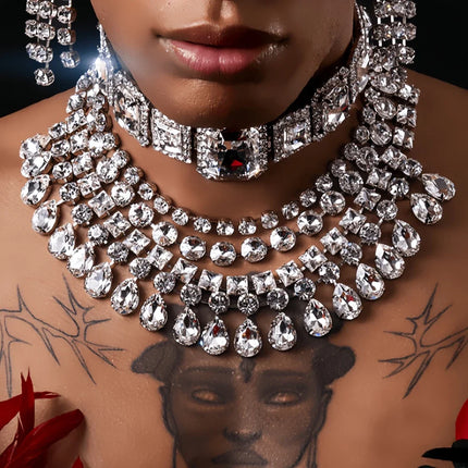Multilayer Crystal Rhinestone Necklace