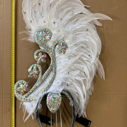 The Stardust Royal Plume – Feathered Carnival & Cabaret Stage Headdress