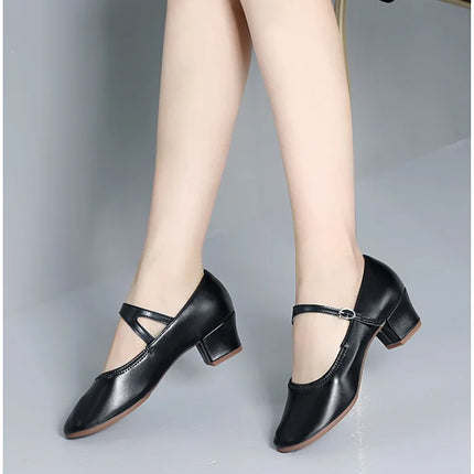 The Stardust Carousel Mary Jane – Classic Low-Heel Dance Pump