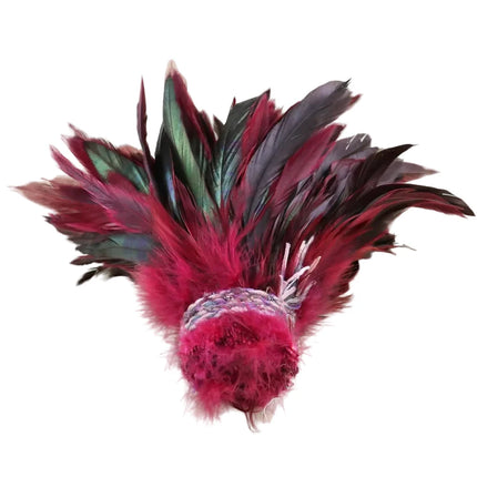 Natural Rooster Saddle Feather Strung Fringe (1 Roll)