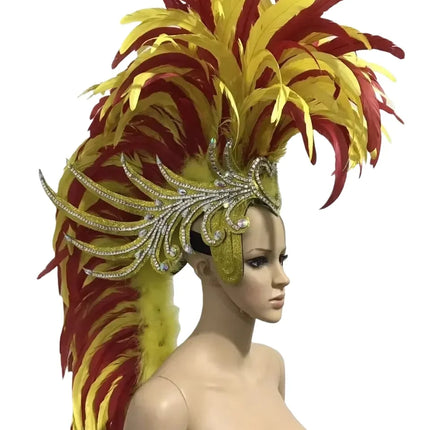 The Stardust Dynasty – Majestic Velvet & Feather Samba Masquerade Crown