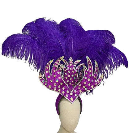 The Stardust Sovereign – Majestic Feathered Samba Carnival Headdress