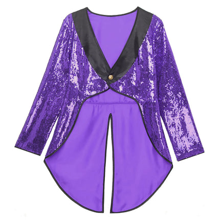 Velvet Circus Ringmaster Tailcoat Marching Band Halloween Showman Outerwear