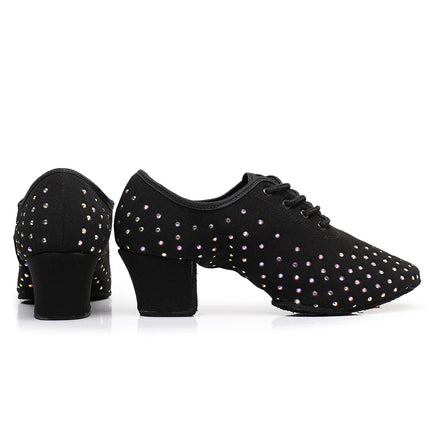 The Stardust Midnight Flash Oxford – Rhinestone Lace-Up Dance Shoe