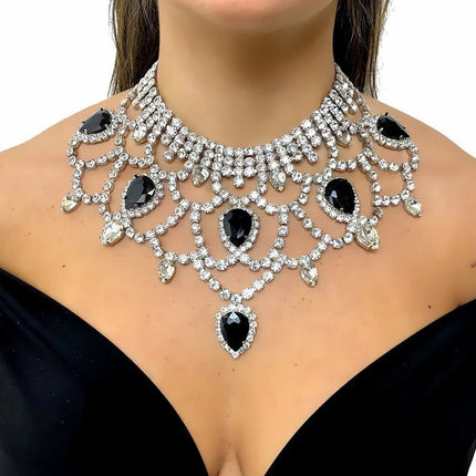 Rhinestone Water Drop Necklace