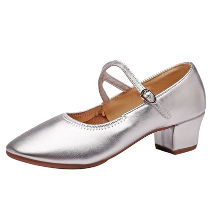 The Stardust Carousel Mary Jane – Classic Low-Heel Dance Pump