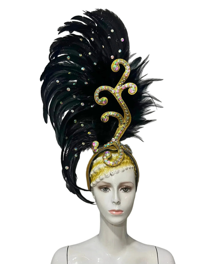 The Stardust Empress Dionysia – White Feather Carnival & Masque Ball Headdress