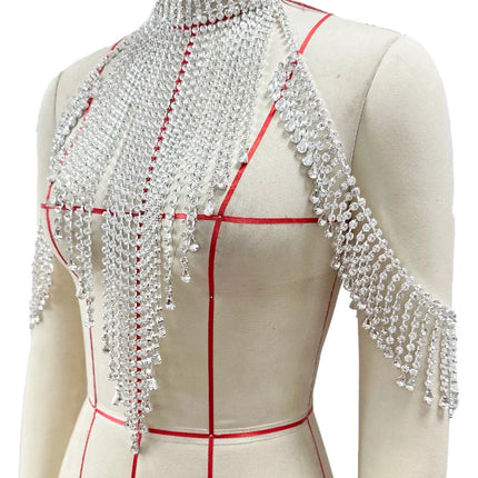 Crystal Necklace Shoulder Tassel Body Jewelry