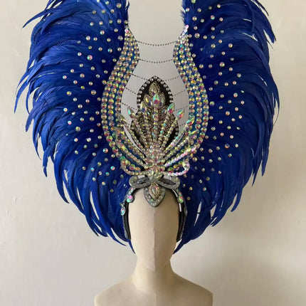 The Stardust Aurora Feather Headdress – Light Purple Cabaret & Carnival Crown