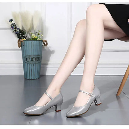 The Stardust Darling Mary Jane – Classic Block Heel Practice Shoe