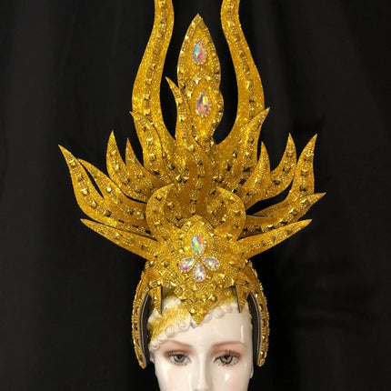 The Stardust Wings of Radiance – Deluxe Feathered Samba & Carnival Crown
