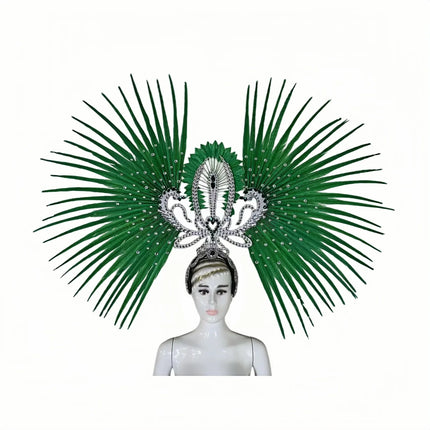 The Stardust Tropicana Samba Crown – Feather & Rhinestone Stage Headdress