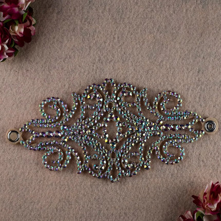 AB Rhinestone Wrap Snap Bracelet