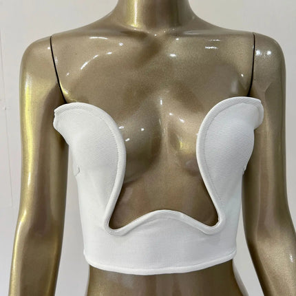 Sweetheart Neck Bandage Crop Top