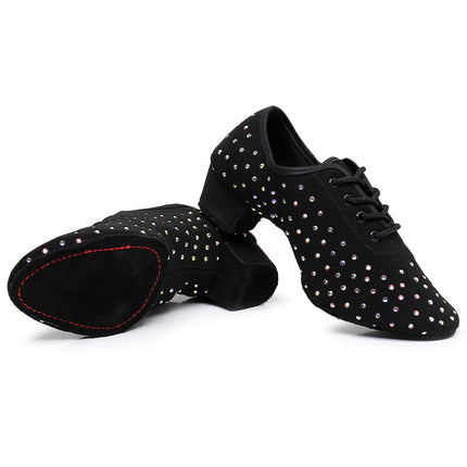 The Stardust Midnight Flash Oxford – Rhinestone Lace-Up Dance Shoe