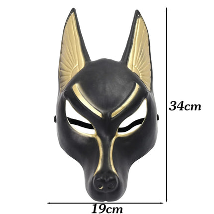 Ancient Anubis Jackal God Costume Mask for Halloween & Masquerade