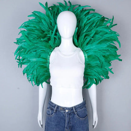 Festival Carnival Feather Shoulder Shawl