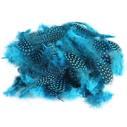 Natural Spotted Guinea Fowl Feathers 100PC