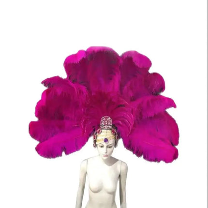 The Stardust Samba Enchantment – Exquisite Feathered Dance & Stage Headdress