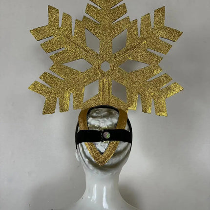 The Stardust Dionysia – Gold Snowflake Starburst Carnival & Masque Ball Crown