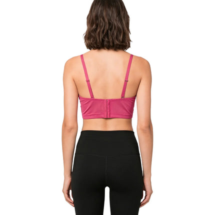 Rhinestone & Bead Tassel Push-Up Underwire Bustier Crop Top