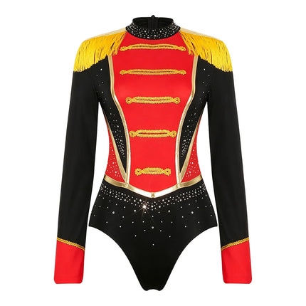Velvet Circus Ringmaster Tailcoat Jacket Marching Band Halloween Showman Outerwear