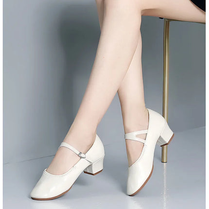 The Stardust Carousel Mary Jane – Classic Low-Heel Dance Pump