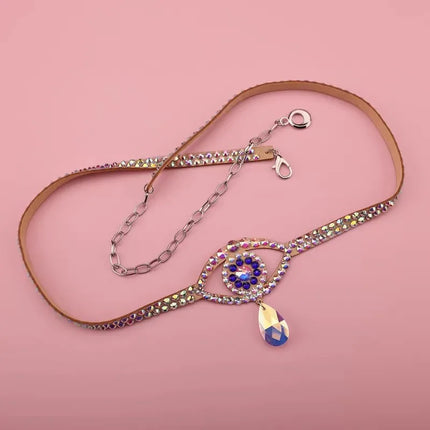 Sparkly Layered Rhinestone & Pearl Belly Dance Waist Chain Belt