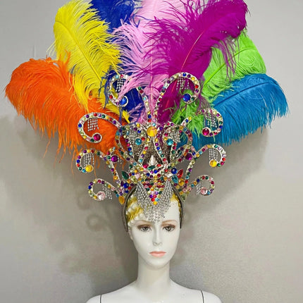 The Stardust Luminary Crown – Lavender & Multi-Tone Samba Carnival Headdress