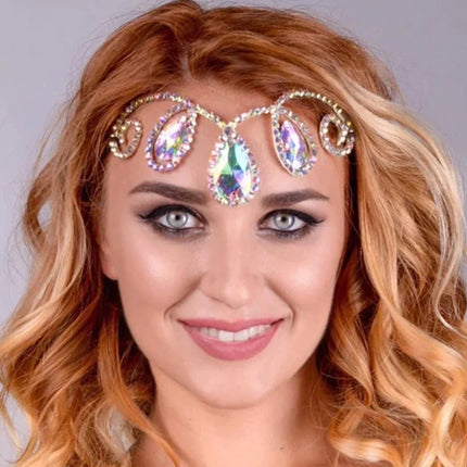 Rhinestone Drop Head Chain Headpiece