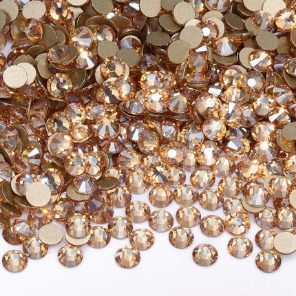SS3-SS30 Gold Bottom Flat Back Glass High Quality Crystal Rhinestones